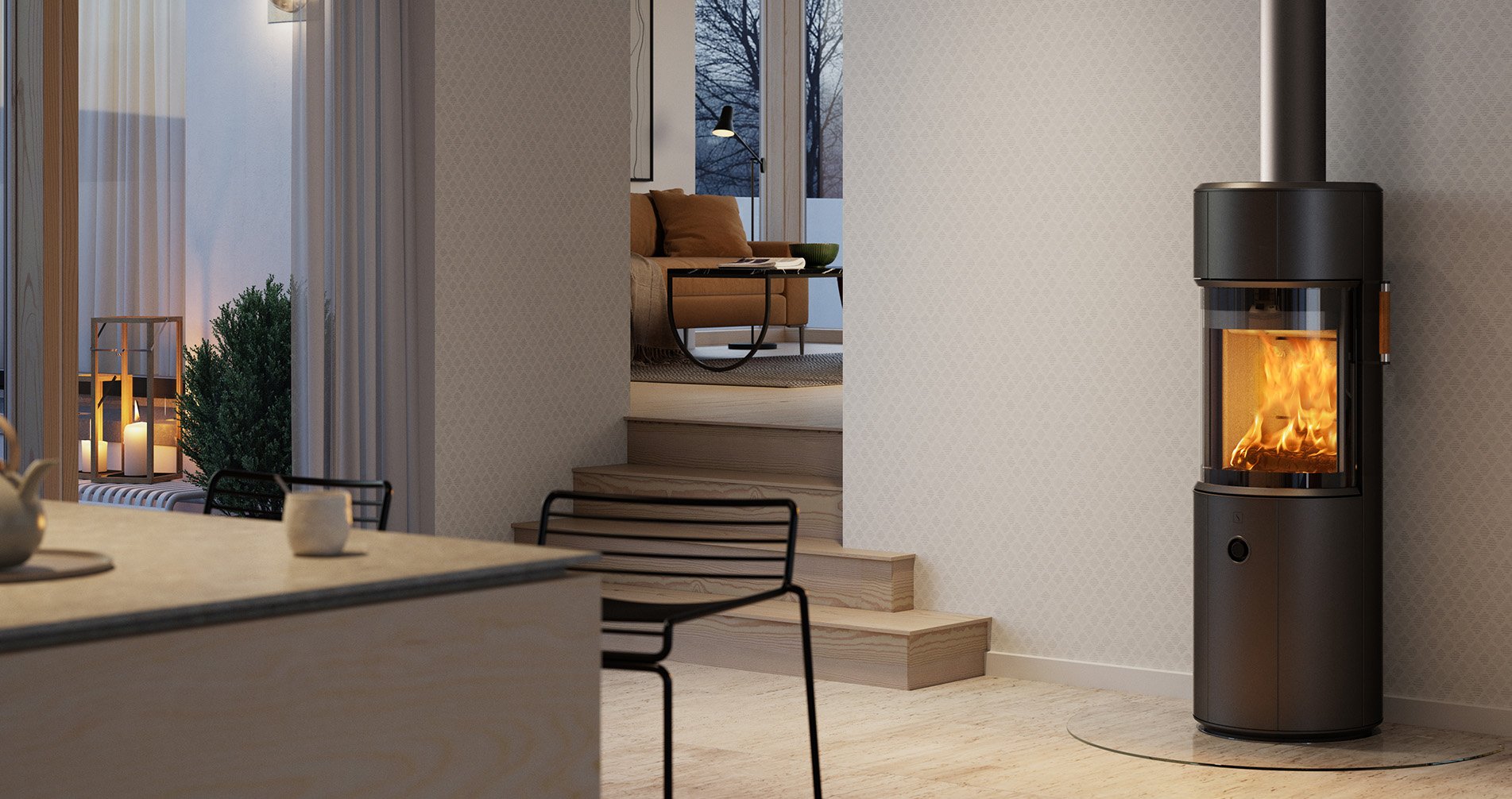 Poêle à bois danois