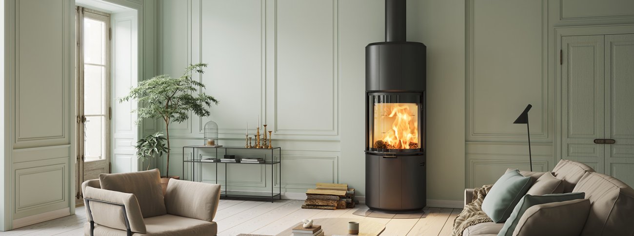 Poêle à bois SCAN 87 au sol